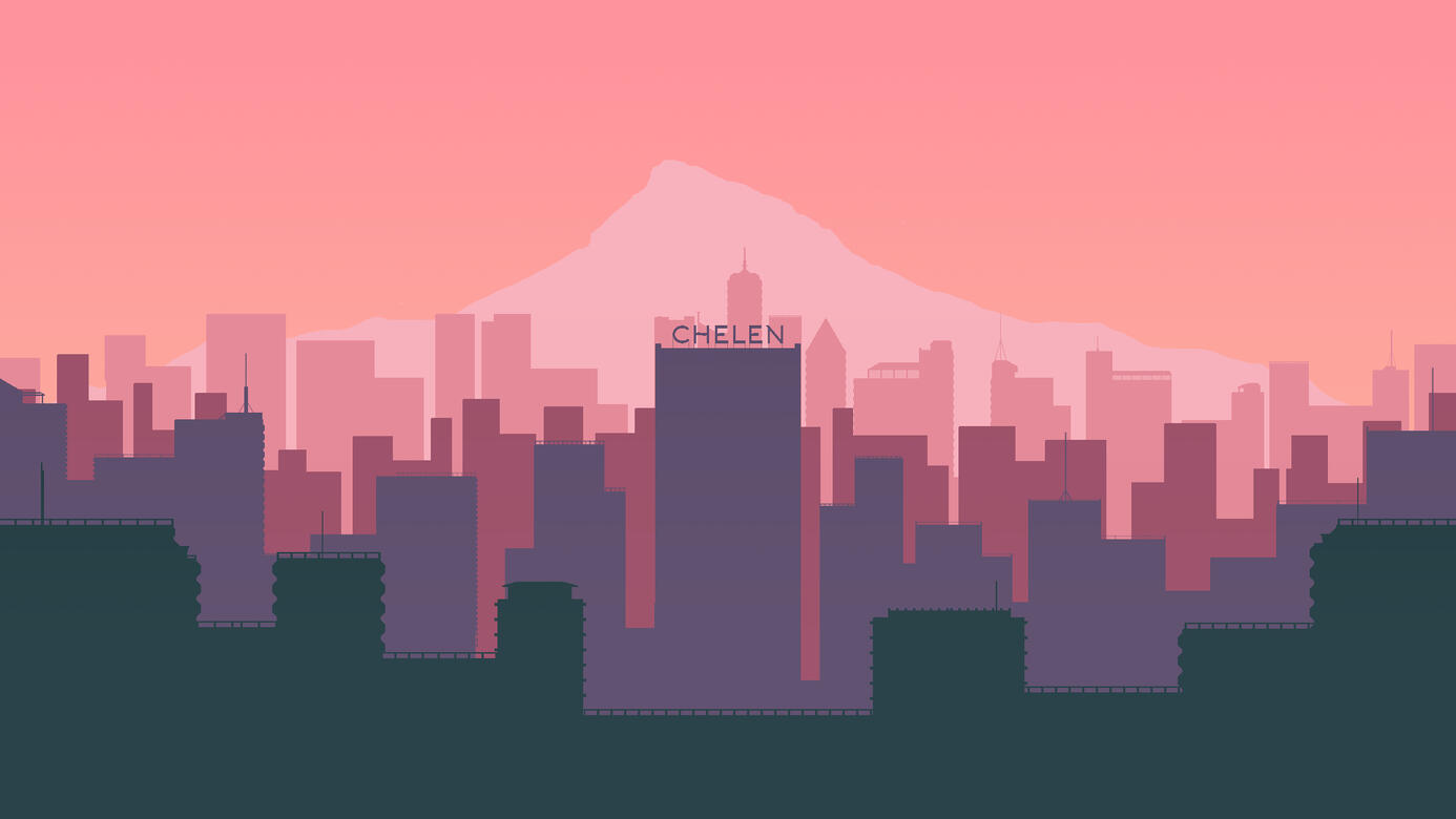 Chericopolis - Digital Flat Art Landscape