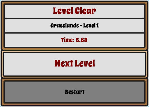 Level Clear UI - Run Quad Run