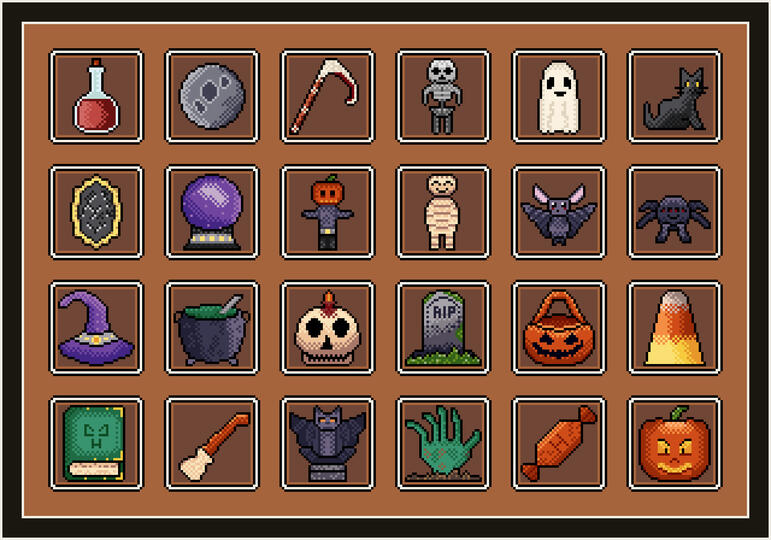 Halloween 32x32 Mini Pixel Arts