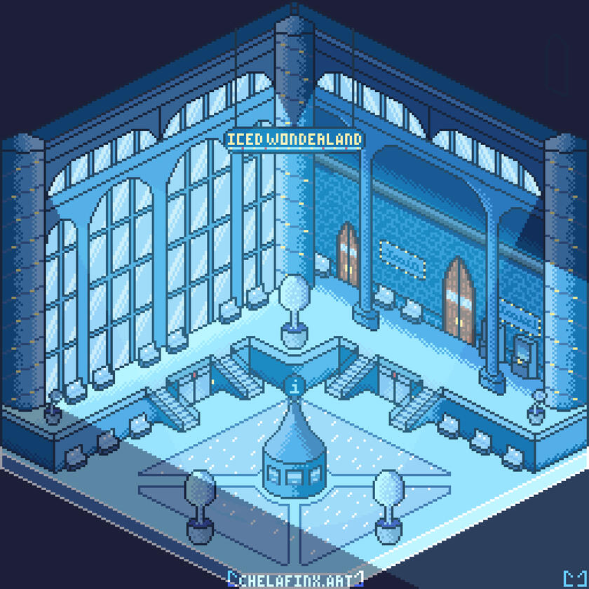 Icy Train Station Interior
