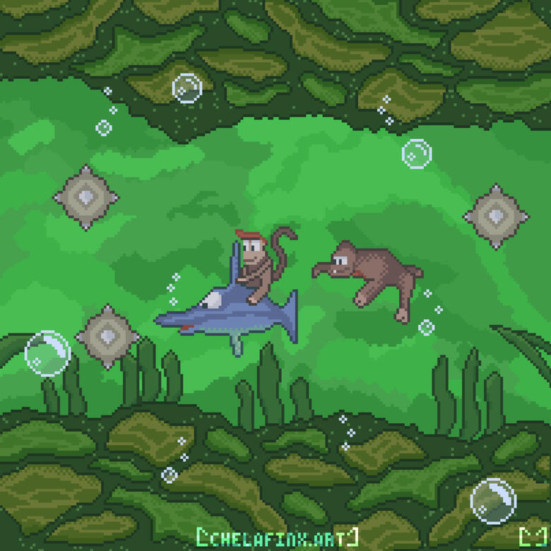 Donkey Kong Fan Art - Pixel Art Scene